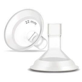 Maymom MyFit Comfy Series 22 mm Two-Piece Design Breastshield Compatible with Medela Breast Pump Parts; Replace Medela Shields; Fit MaxFlow Flex Connector; 2pc