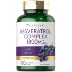 Carlyle Resveratrol Supplement 1800mg | 180 Capsules | Non-GMO & Gluten Free | Potent Complex
