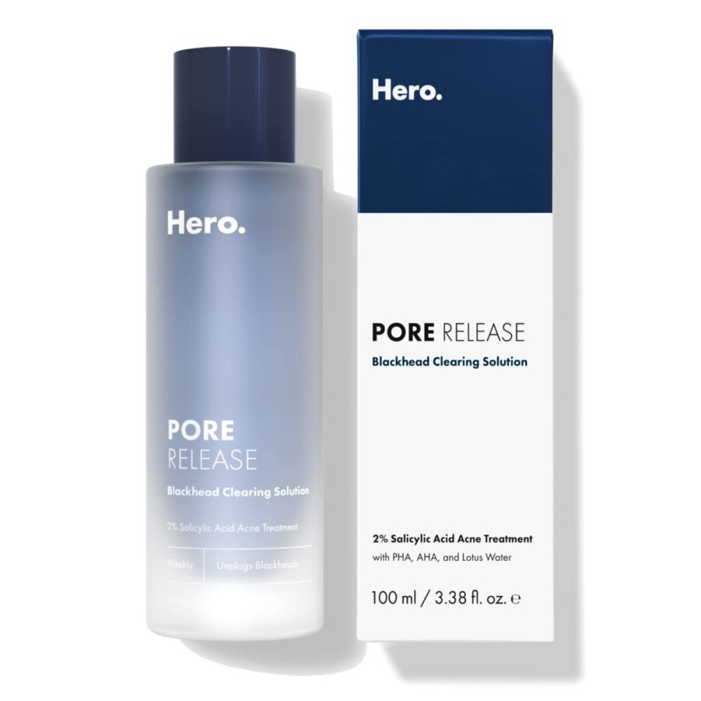 Hero Cosmetics Pore Release Blackhead Clearing Solution, Exfoliating 2% Salicylic Acid Toner Featuring AHA and PHA, Blackhead Remover Toner, 100 ml