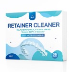 Retainer & Denture Cleaner Tablets - 1 Months Supply (36 pcs) Dental Retainers for Aligner - Mouth & Night Guards - False Teeth Whitening - Removes Odor & Plaque