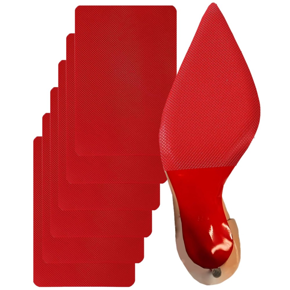 CZBYXA12 Red Bottom Shoe Sole Protector,Sole Guard - Non-Slip Shoe Pads | Compatible with Christian Louboutin Heels | Smooth Surface Traction | Scratch Prevention(6x4 3Pairs)