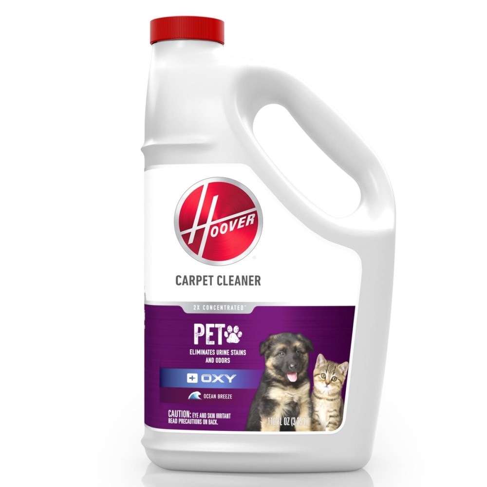 Hoover Oxy Pet Carpet Cleaner Solution, 116 oz., Ocean Breeze Scent, Deep Cleaning Carpet Shampoo Solution, Eliminates Urine Stains and Odors, Pair Carpet Cleaner Machine