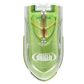 Ezy Dose Pill Cutter with Safety Shield, Safely Cut Pills and Vitamins, Pill Splitter, Retractable Blade Guard, Green