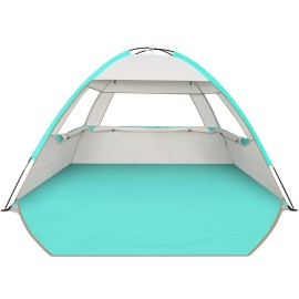 Venustas Beach Tent Sun Shelter for 3/4-5/6-7/8-10 Person, UPF 50+ UV Protection Beach Canopy, Lightweight and Easy Setup Cabana, Portable Beach Shade Tent