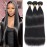 10A Straight Bundles Human Hair 10 12 14 Inch 100% Unprocessed Virgin Brazilian Straight Human Hair Weave 3 Bundles Natural Black Color