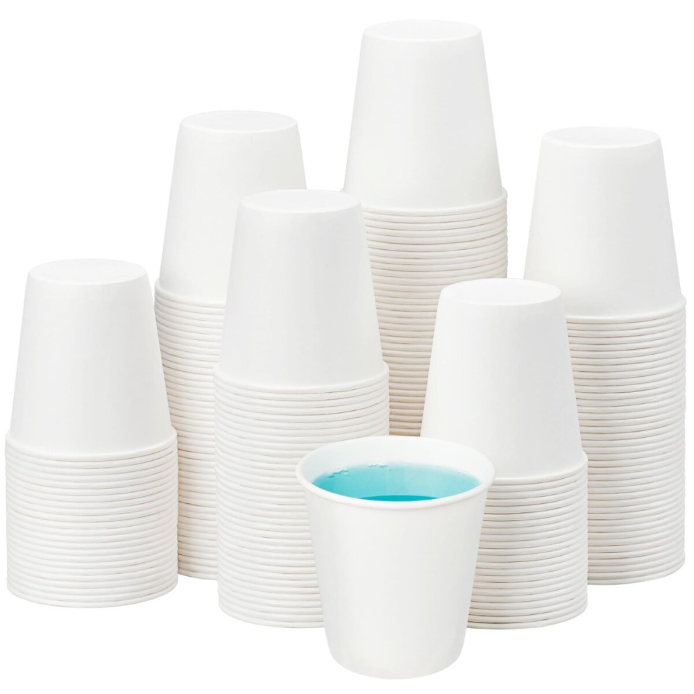RACETOP [300 Pack] Paper Cups 3 oz, Bathroom Cups 3 oz, Disposable Bathroom Paper Cups, Small Mouthwash Cups, Ideal for Party, Travel, Events, Picnic, BBQ