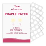Albatross Health New England Invisible Pimple Patches for face, plain Hydrocolloid Acne Patches, HSA FSA eligible, Spot Dots Cover, Zit Blemish Patch, 2 Sizes 180 Counts