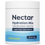 Nectar Sugar Free Electrolytes Powder - Organic Fruit No Sugar or Calories - Hydration Powder for Dehydration Relief and Rapid Rehydration - Keto and Paleo (Lemon 40 Serving Tub)