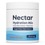 Nectar Sugar Free Electrolytes Powder - Organic Fruit No Sugar or Calories - Hydration Powder for Dehydration Relief and Rapid Rehydration - Keto and Paleo (Orange 40 Serving Tub)