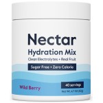 Nectar Sugar Free Electrolytes Powder - Organic Fruit No Sugar or Calories - Hydration Powder for Dehydration Relief and Rapid Rehydration - Keto and Paleo (Berry 40 Serving Tub)