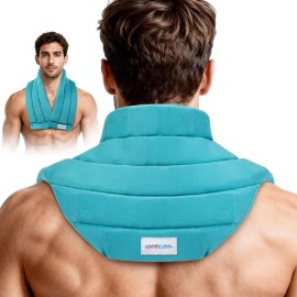 Comfcube Neck Ice Pack Wrap for Cervical Pain and Cooling, 2 Hours Long Lasting Cold Ice Pack for Neck Shoulders, FSA Eligible, Flexible Cold Pack for Hot Weather, Hot Flashes, Surgery, Swelling