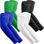 YQXCC 4 Pairs Arm Sleeves for Men Women | UPF 50 Cooling UV Sun Protection | Sports Compression Sleeves