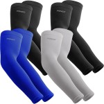 YQXCC 4 Pairs Arm Sleeves for Men Women | UPF 50 Cooling UV Sun Protection | Sports Compression Sleeves