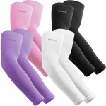 YQXCC 4 Pairs Arm Sleeves for Men Women | UPF 50 Cooling UV Sun Protection | Sports Compression Sleeves