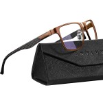 ANYLUV Blue Light Blocking Glasses Men Computer Gaming Glasses Lightweight Al-Mg Metal Anti Eyestrain Eye Protection