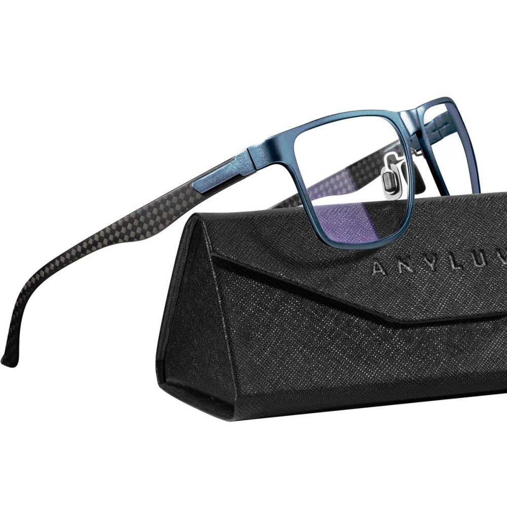 ANYLUV Blue Light Blocking Glasses Men Computer Gaming Glasses Lightweight Al-Mg Metal Anti Eyestrain Eye Protection