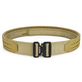 MOZETO Molle Battle Belt, 2 Battle Belts Tactical War Combat Quick Release Law Enforcement Duty Belts for Men