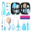 Baby Healthcare and Grooming Kit, Baby Safety Set Newborn Nursery Health Care Set with Hair Brush Scale Measuring Spoon Nail Clippers for Baby Girls Boys (24PCS Blue)