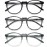 IBOANN Chic & Comfy Blue Light Glasses for Women - 3-Pack Round Frames, Screen-Ready Style with UV Protection Coating