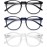 IBOANN Chic & Comfy Blue Light Glasses for Women - 3-Pack Round Frames, Screen-Ready Style with UV Protection Coating