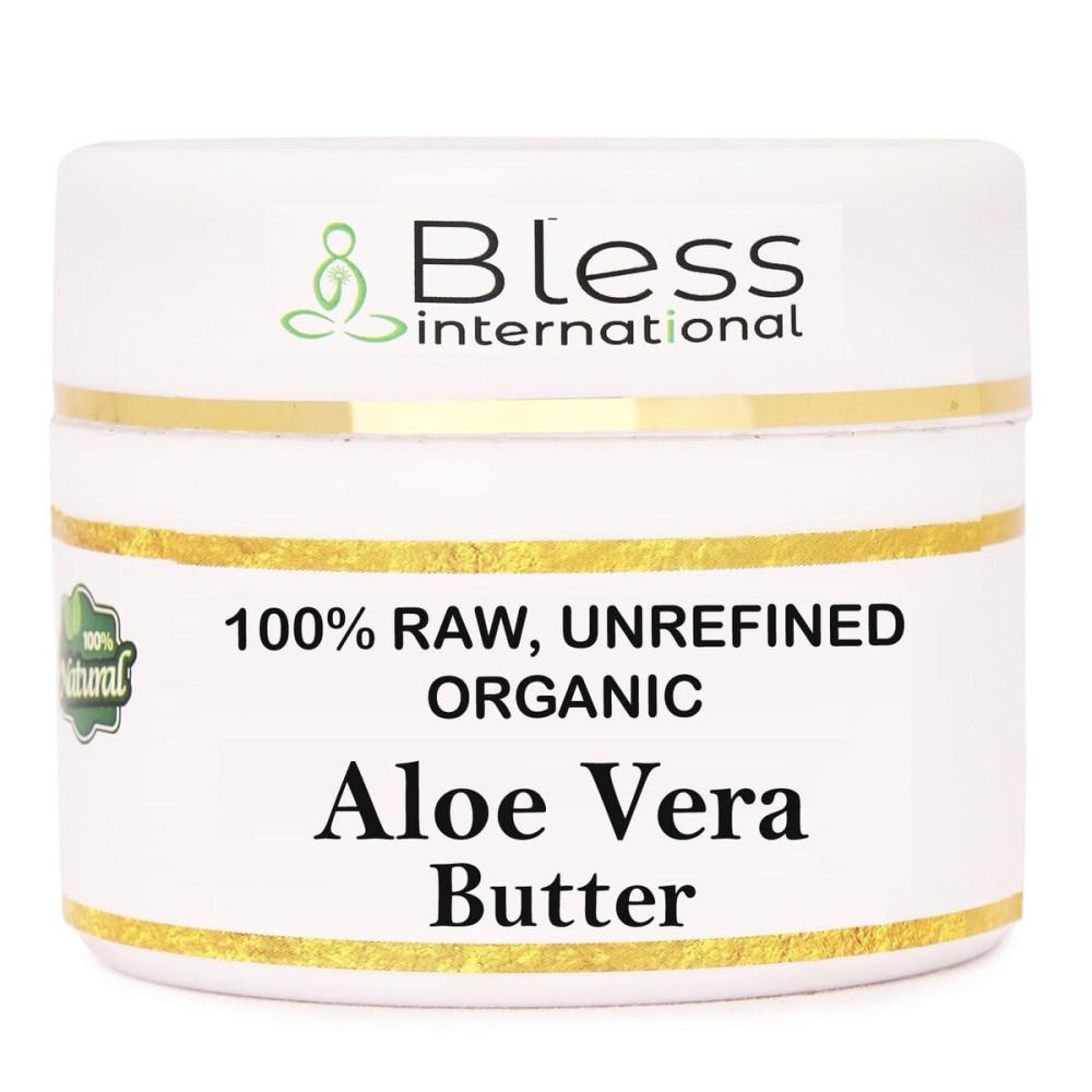 Organic Raw Aloe Vera Butter 100% Pure,Natural & Unrefined| Skin Moisturizer For Face, Body & Hair| 8 OZ/230 GM Ivory / White Grade A | DIY Creams, Balms, Lotions, Soaps| Softens Dry & Tough Skin
