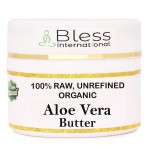 Organic Raw Aloe Vera Butter 100% Pure,Natural & Unrefined| Skin Moisturizer For Face, Body & Hair| 8 OZ/230 GM Ivory / White Grade A | DIY Creams, Balms, Lotions, Soaps| Softens Dry & Tough Skin