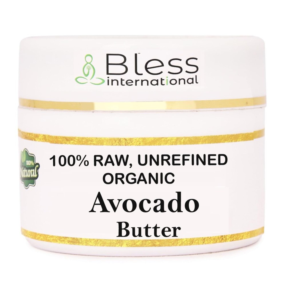 Organic Raw Avocado Butter 100% Pure,Natural & Unrefined| Skin Moisturizer For Face, Body & Hair| 4 OZ/115 GM Ivory / White Grade A | DIY Creams, Balms, Lotions, Soaps| Softens Dry & Tough Skin