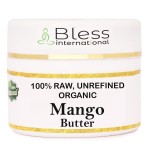 Organic Raw Mango Butter 100% Pure,Natural & Unrefined| Skin Moisturizer For Face, Body & Hair| 8 OZ/230 GM Ivory / White Grade A | DIY Creams, Balms, Lotions, Soaps| Softens Dry & Tough Skin
