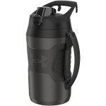 Under Armour Half Gallon Water Bottle Insulated, 64oz Insulated Water Bottle with Handle, Fence Hook, Leak Resistant, for Baseball, Football & More, Jet Grey/Black