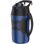 Under Armour Half Gallon Water Bottle Insulated, 64oz Insulated Water Bottle with Handle, Fence Hook, Leak Resistant, for Baseball, Football & More, Royal/Black