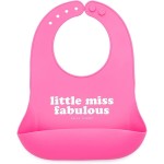 Bella Tunno Wonder Bib - Adjustable Silicone Baby Bibs for Girls, Durable and Waterproof BPA Free Silicone, Little Miss Fabulous