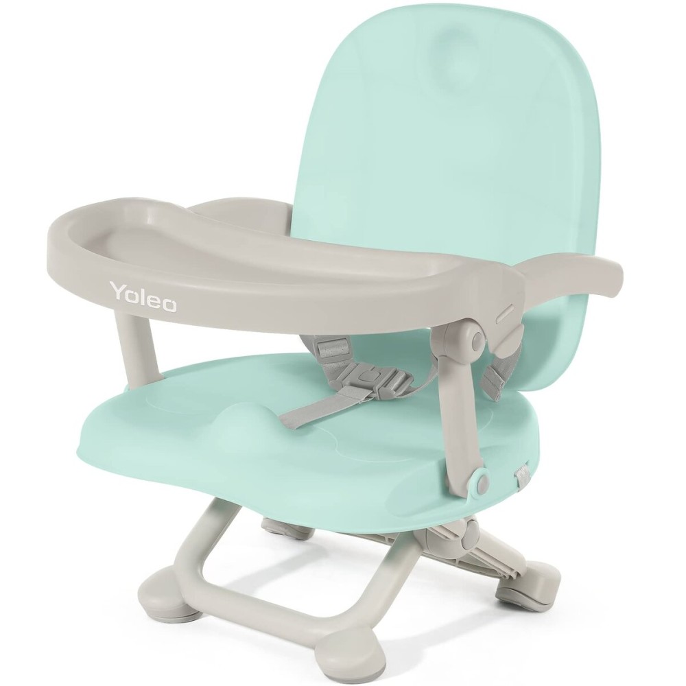YOLEO Baby High Chair Booster Seat for Dining Table, Adjustable Height Travel Foldable High Chairs with Tray