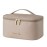KITENROM Makeup Bag Portable Travel Cosmetic Bag with Brush HolderWaterproof Make Up Bag For Women with Handle Light Khaki