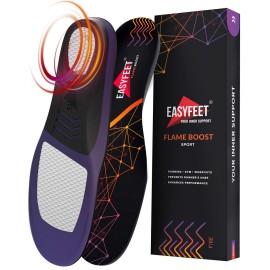 Running Athletic Shoe Insoles Men Women - Sport Insole - Shock Absorption Inserts - Walking Hiking Hockey Tennis Basketball - Orthotic Comfort Cushions Inserts Sneakers