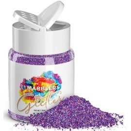 MARBLERS Holographic Glitter [Holo Purple] 1.5oz (42g) | Fine | Non-Toxic, Vegan, Cruelty-Free | Face, Body, Eyeshadow, Hair, Festival, Party Makeup | Nail Art, Polish | Resin, Tumbler, Slime, Craft