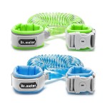 Dr.meter Anti Lost Wrist Link, 2 Pack Toddler Safety Leash with Key Lock, Reflective Child Walking Harness - Dual 8.2ft Length Blue & Green Kids Leash for Supermarket Mall Airport Amusement Park Zoo