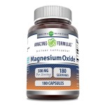 Amazing Formulas Magnesium Oxide Supplement | 500 Mg Per Serving | 180 Capsules | Non-GMO | Gluten-Free | Made in USA