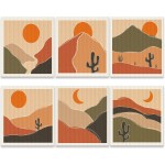 6 Pcs Swedish Kitchen Dish Cloths Kitchen Towels Reusable Sponge Cleaning Cloths Wipes Absorbent Dish Cloth Quick Drying Washable Decorative Tea Towels No Odor Bar Hand Towel (Abstract Art)