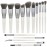 ZOREYA Makeup Brushes - 15 Pcs Premium Bamboo Charcoal Infused Bristles Makeup Brush Set, Foundation Concealers Eye Shadows Make Up Brush,Eyeliner Brushes(White)