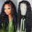 FIRIEYA 13x4 Deep Wave Lace Front Wigs Human Hair 180% Density Glueless HD Transparent Lace Frontal Human Hair Wigs Pre-Plucked Natural Color (22inch, Natural Black)
