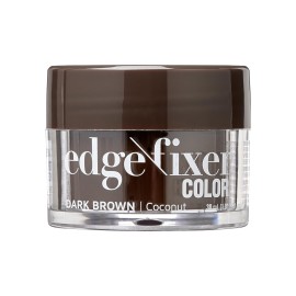 KISS COLORS & CARE Color Edge Fixer 1.01 oz. (30mL) Travel Size - Dark Brown, Hides Grays & Fills In Hairline, Moisturizing, No Flakes, 24 Hour Maximum Hold, Natural Results, Keep Edges In Check
