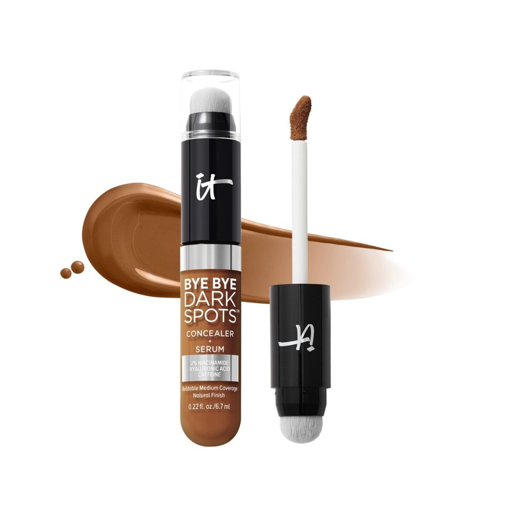 IT Cosmetics Bye Bye Dark Spots Concealer + Brightening Serum - 2% Niacinamide, Hyaluronic Acid & Caffeine - Medium Coverage, Natural Finish, All Skin Types - 51 Rich Warm, 0.22 fl. oz