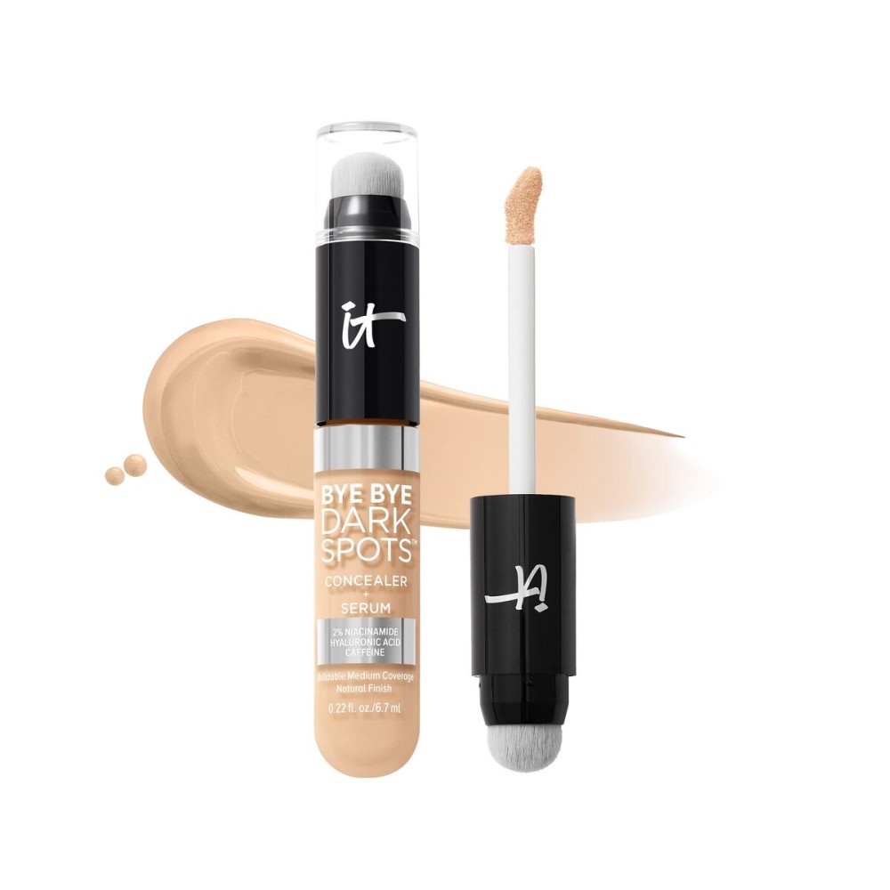 IT Cosmetics Bye Bye Dark Spots Concealer + Brightening Serum - 2% Niacinamide, Hyaluronic Acid & Caffeine - Medium Coverage, Natural Finish, All Skin Types - 12 Fair Warm, 0.22 fl. oz