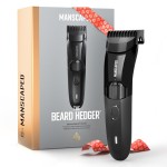 MANSCAPED The Beard Hedger Premium Men\'s Beard Trimmer, 20 Length Adjustable Blade Wheel, Stainless Steel T-Blade for Precision Facial Hair Trimming, Cordless Waterproof Wet/Dry Clipper