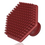 VWMYQ Silicone Face Scrubber for Men, Gentle Exfoliator Pad & Massager, Facial Cleansing Brush Silicone Face Wash Brush Removes Dead & Dry Skin (red)