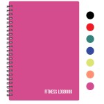 Fitness Logbook (Pink) - A5 Undated Workout Journal For Men & Women - Plastic Cover & Thick Paper - Planner Log Book To Track Weight Loss, Muscle Gain, Gym Exercise, Bodybuilding Progress