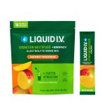 Liquid I.V. Hydration Multiplier +Energy - Mango Tamarind | Electrolyte Powder Drink Mix | 1 Pack (14 Servings)