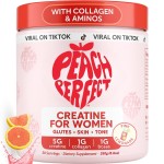 Peach Perfect Creatine Blend for Women - Micronized Creatine Monohydrate with BCAA & Collagen for Glute Strength Support - Pink Lemonade - 30 Servings