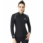 Wetsuit Top Women\'s 1.5mm Neoprene Wetsuits Jacket,Front Zipper Long Sleeves Diving Suit for Snorkeling,Swimming,Scuba Diving,Surfing(WFT-XS)