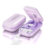 DUBSTAR Small Pill Cutter Splitter for Small and Tiny Pills, Portable Pretty Pill Cutters for Large Pills, Cuts Vitamins Tablets for Purse Pocket (Purple)
